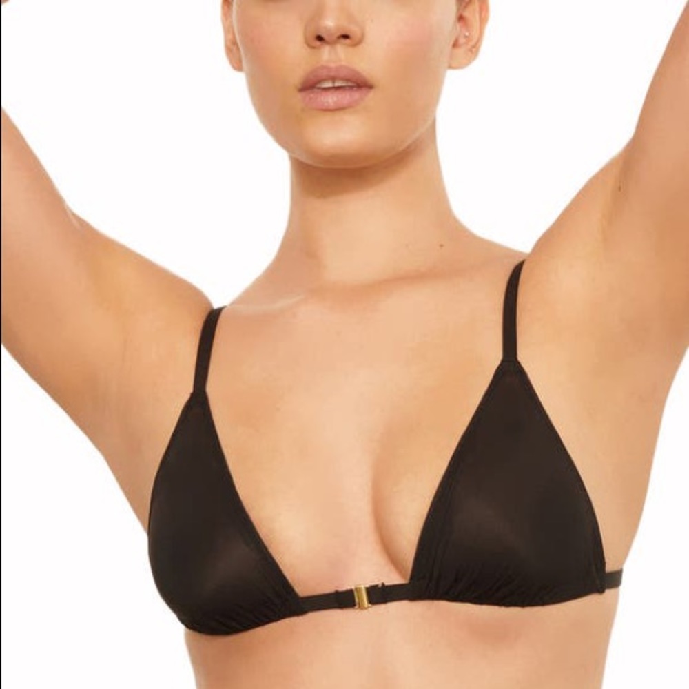 NWOT Skims Black Onyx Jelly Sheer Triangle Bralette